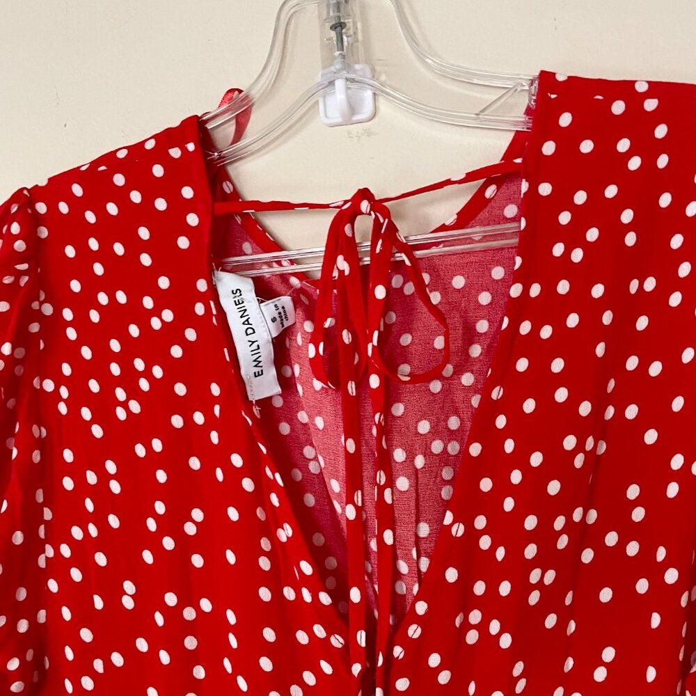 Emily Daniels Red polka dot dress - Picture 3 of 12